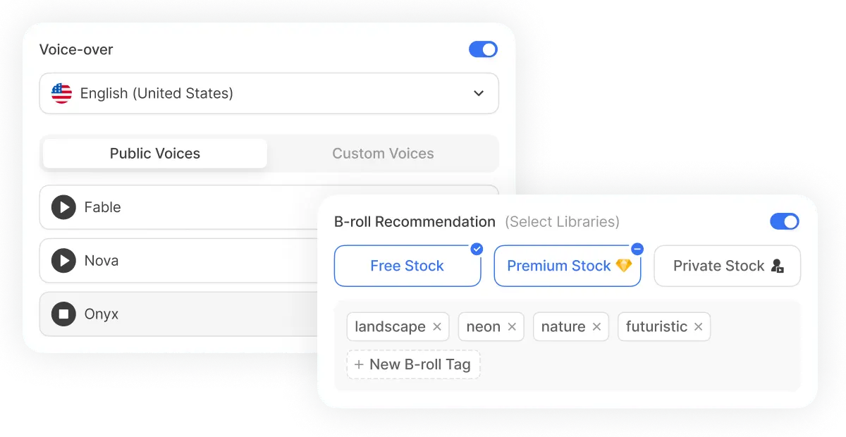 Visla script to video automatically generates a voiceover and matches scenes to your script.